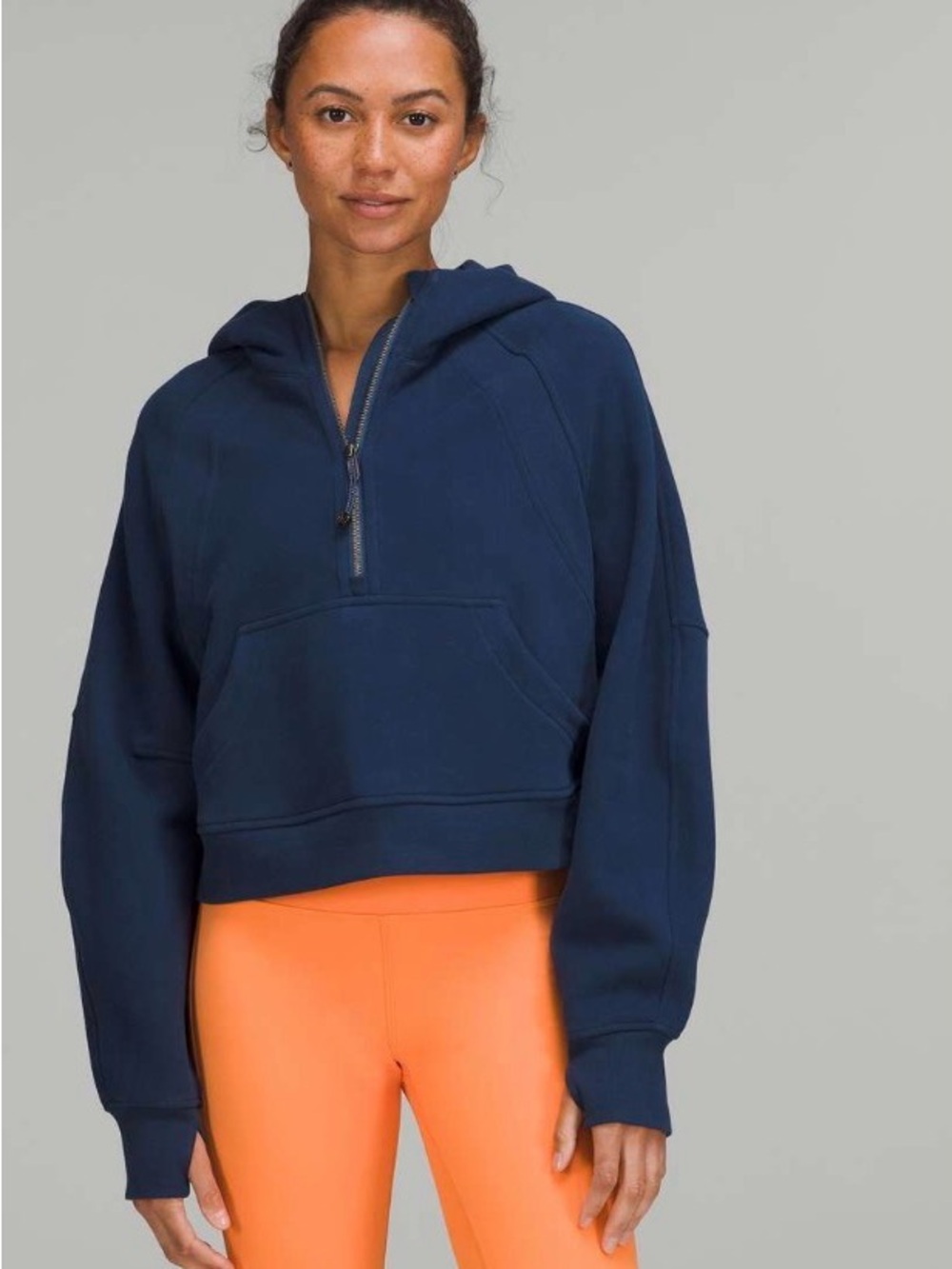 Lululemon Scuba Oversized Half-Zip Hoodie Mineral Blue‎ Size XS/S